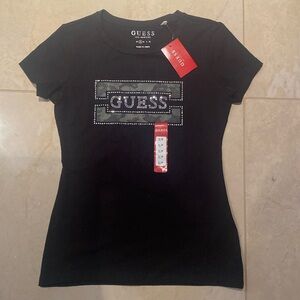 Guess, Brand new, t-shirt, size small, black with camo logo